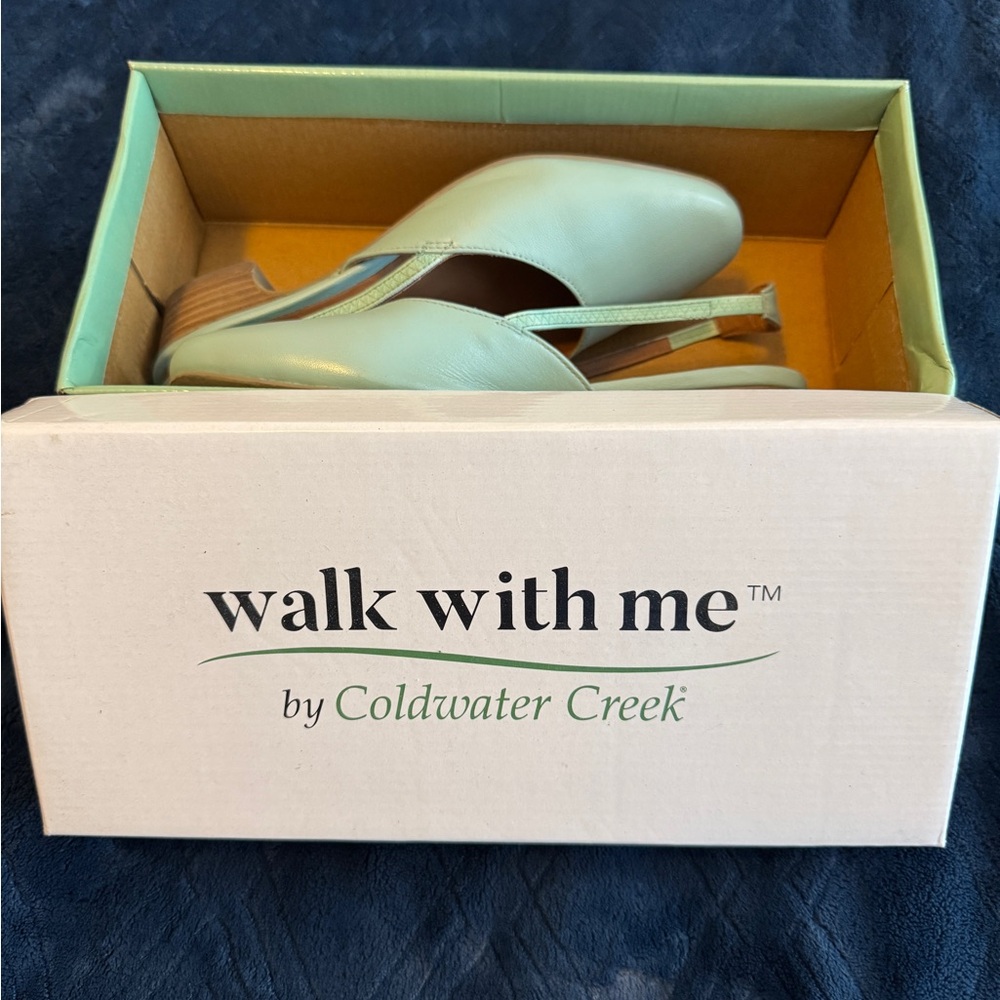 Coldwater Creek Light Green Slingback Heels
